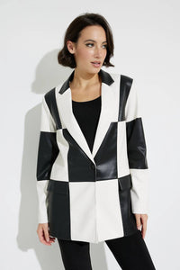 Joseph Ribkoff - Finn Faux Leather Patchwork Jacket