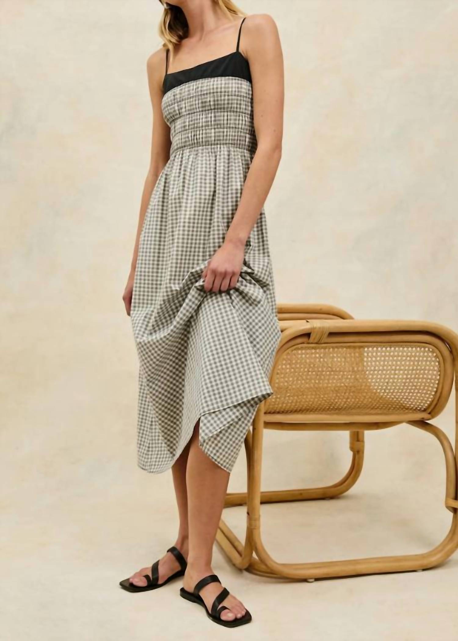 Rails - Primrose Black Trim Neckline Midi Dress