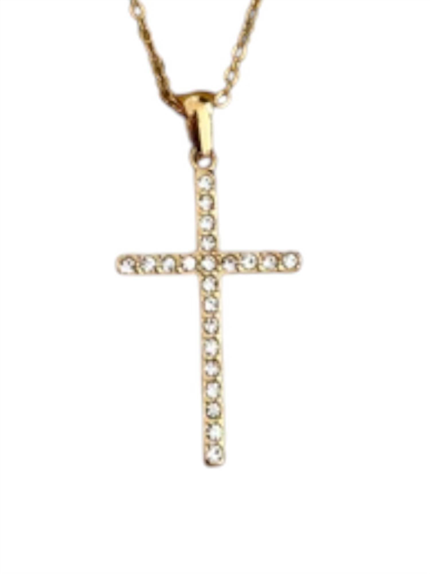 Chansuttpearls - Women's Water Resistant Dainty Cross Necklace