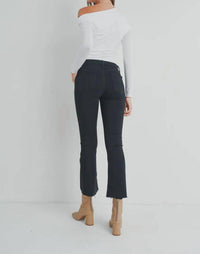 Just Black Denim - Crop Flare Jean