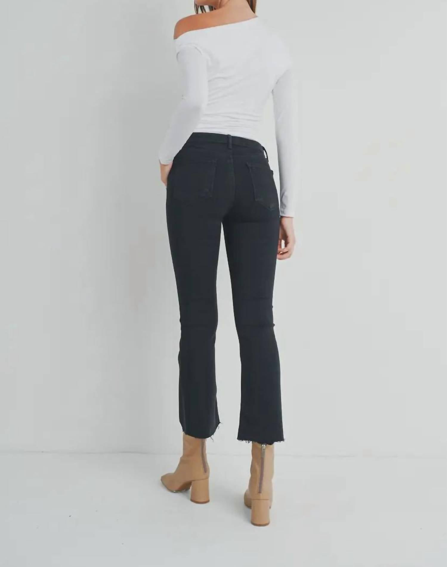 Just Black Denim - Crop Flare Jean
