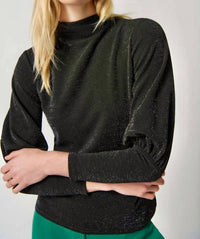 Joseph Ribkoff - Lurex Knit Puff Sleeve Top