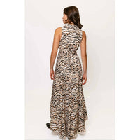 hutch Vela Maxi Dress in beige - women's dress - detail view