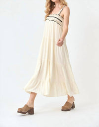Mint Exclusives Nakara Dress in ivory - women's dress - detail view