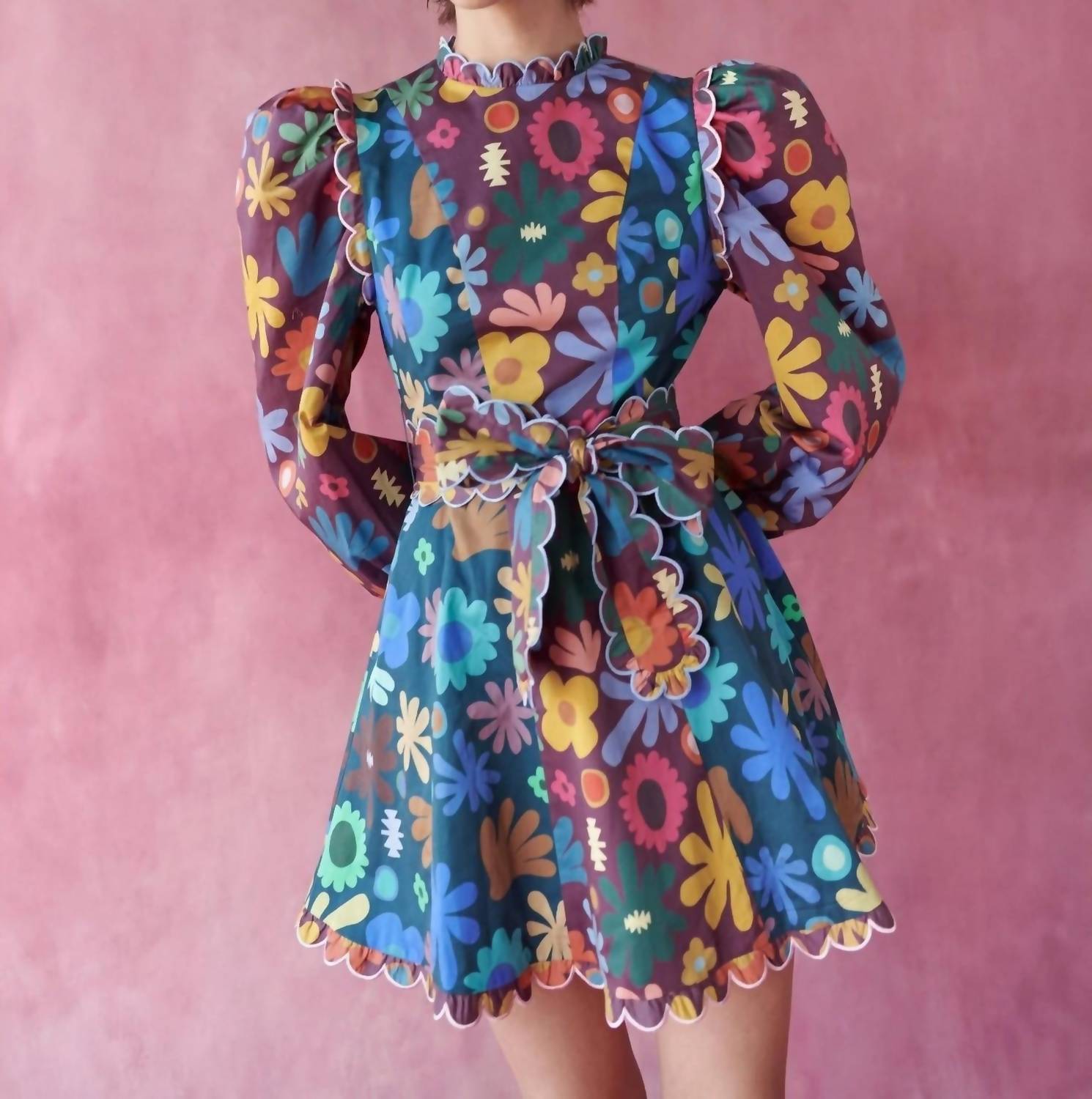 Celia B - Gozo Puff Sleeve Mini Dress
