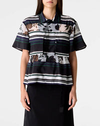 Sacai - Pattern mix short sleeve shirt