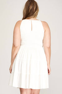 She + Sky - Daffodil Cami Smocked Woven Tiered Dress - Plus