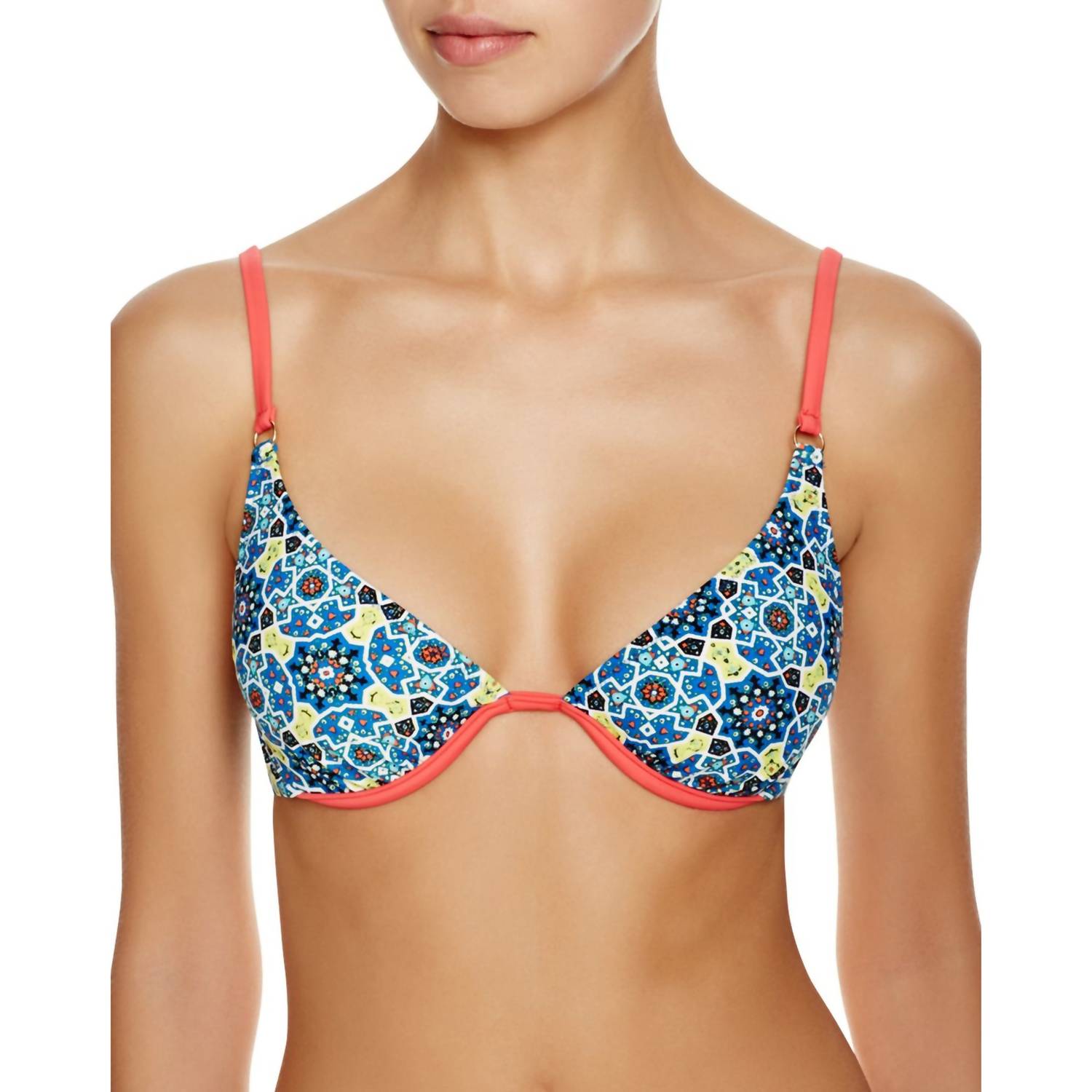 GYPSIANNA GEOMETRIC TRIANGLE CUP BIKINI TOP