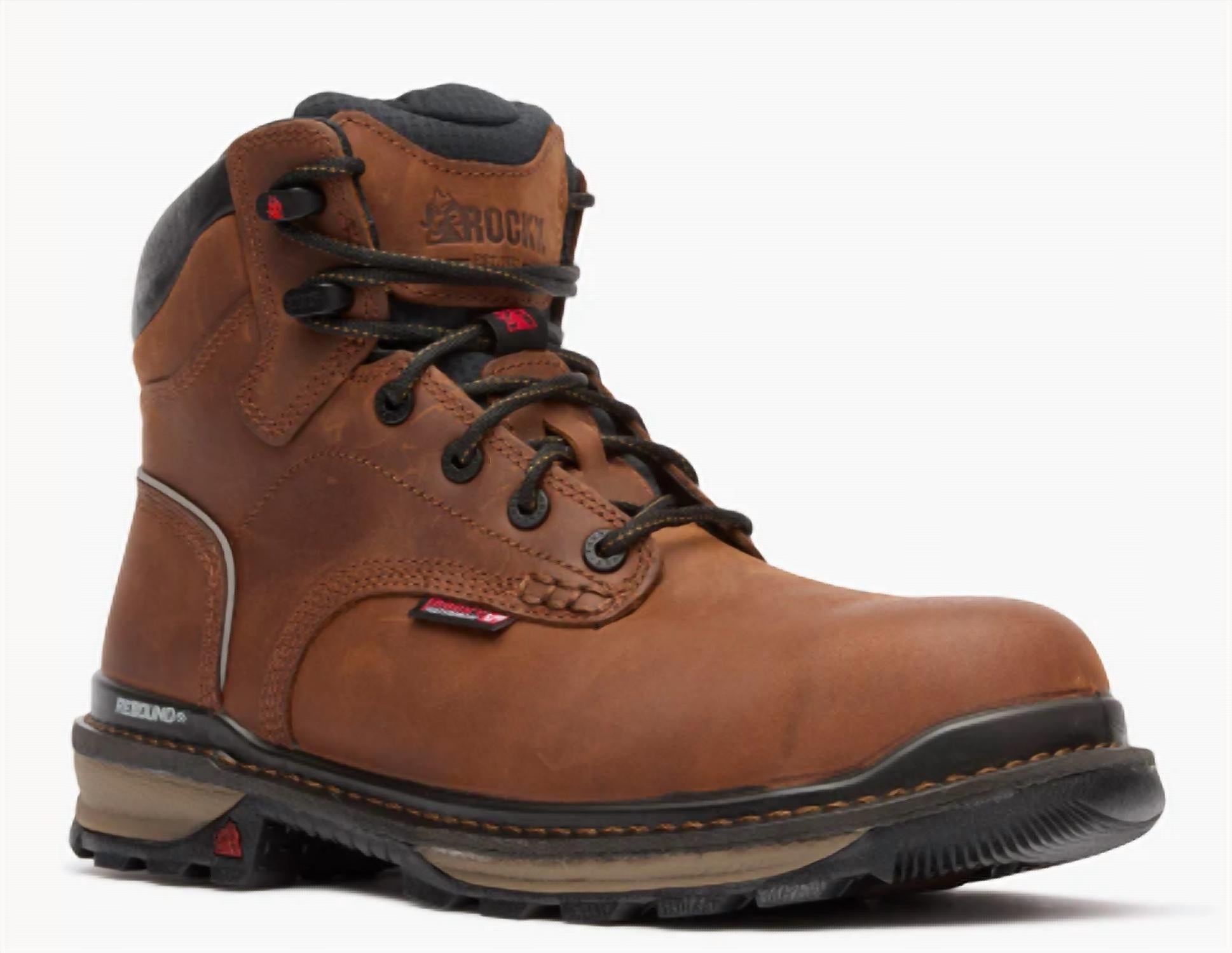 Rocky Men's Rams Horn Waterproof Composite Toe Work Boot in brown - men's boots - view 4