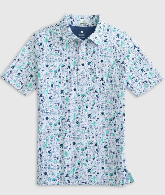 Johnnie-O - Boys Hangin' Out Printed Dundee Junior Original Polo Shirt