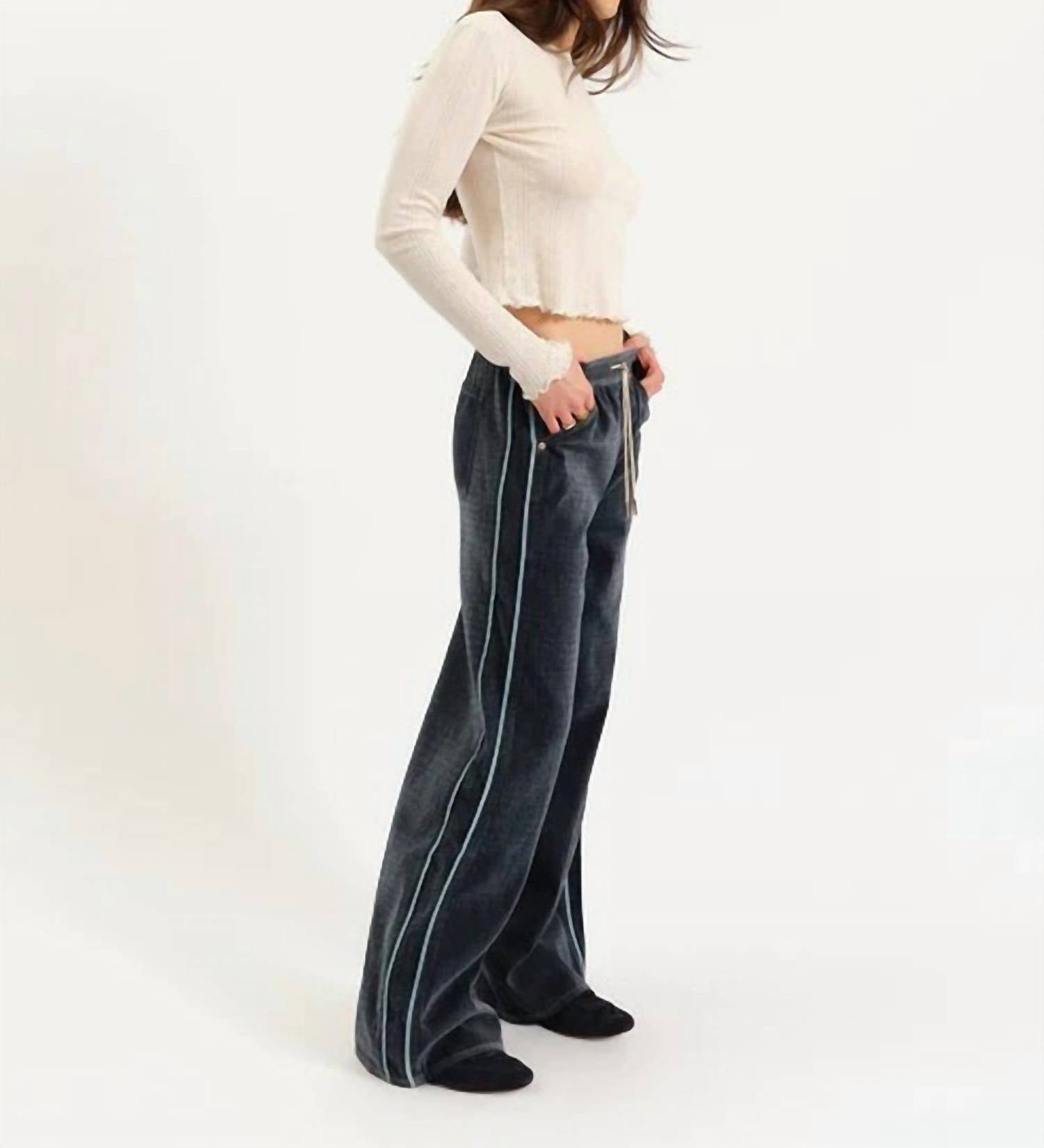 Daze - Cozy Jean Wide Leg Pull-on Pants