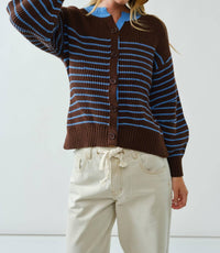 Aaron & Amber - Striped Cardigan