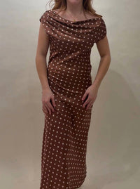 By Together - Satin Polka Dot Maxi Dress