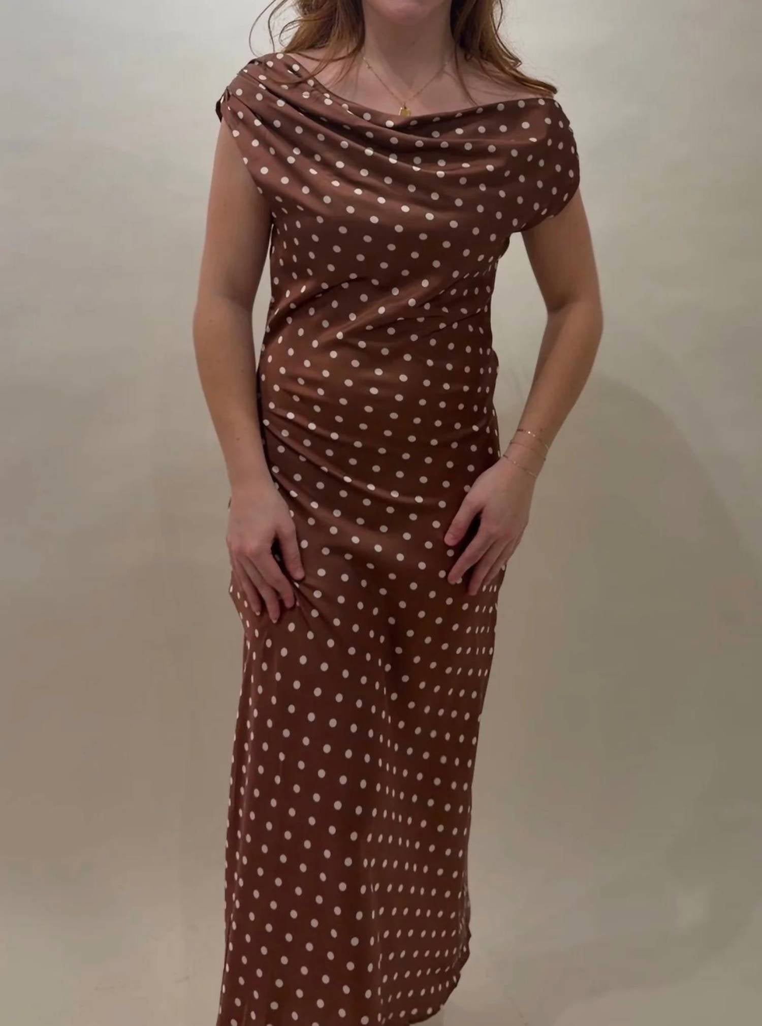 By Together - Satin Polka Dot Maxi Dress
