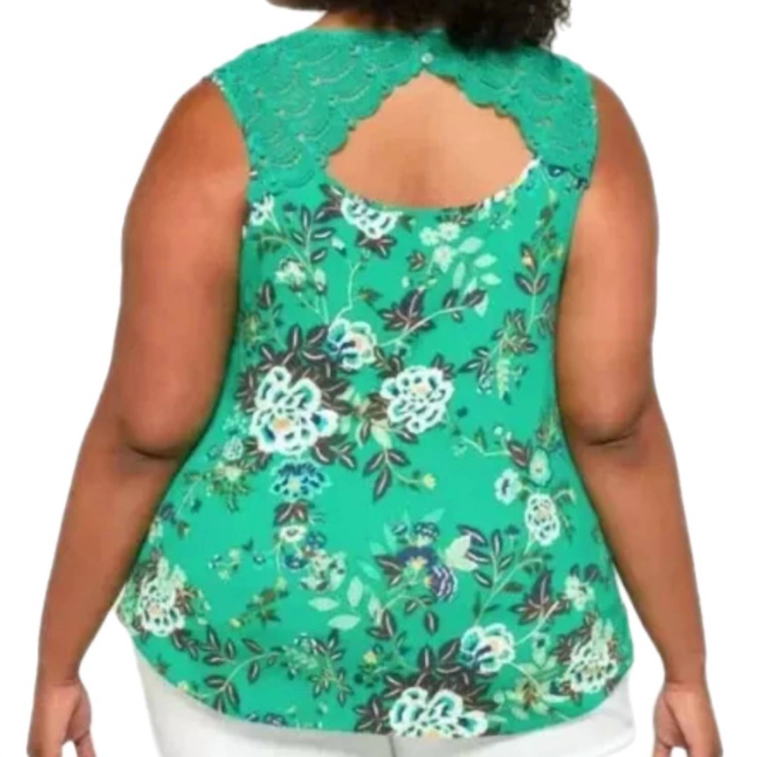 Daniel Rainn - Floral Crochet Lace Sleeveless Blouse