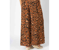 Look Mode Usa - Cheetah Print Wide Leg Pants