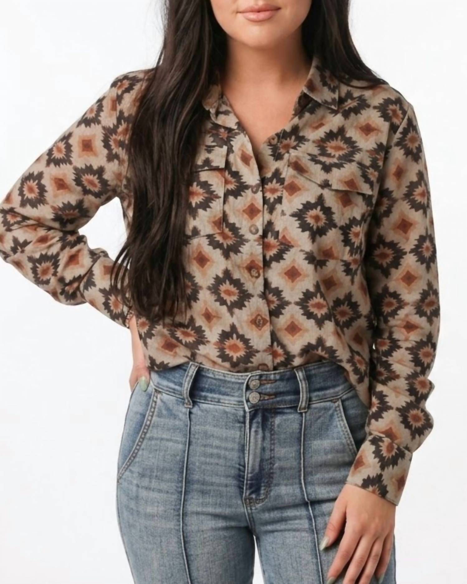 Layerz Clothing - Jordan Aztec Long Sleeve Shirt