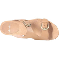 dansko Women's Carla Wedge Sandals in sand full grain - women's sandal - alternate view