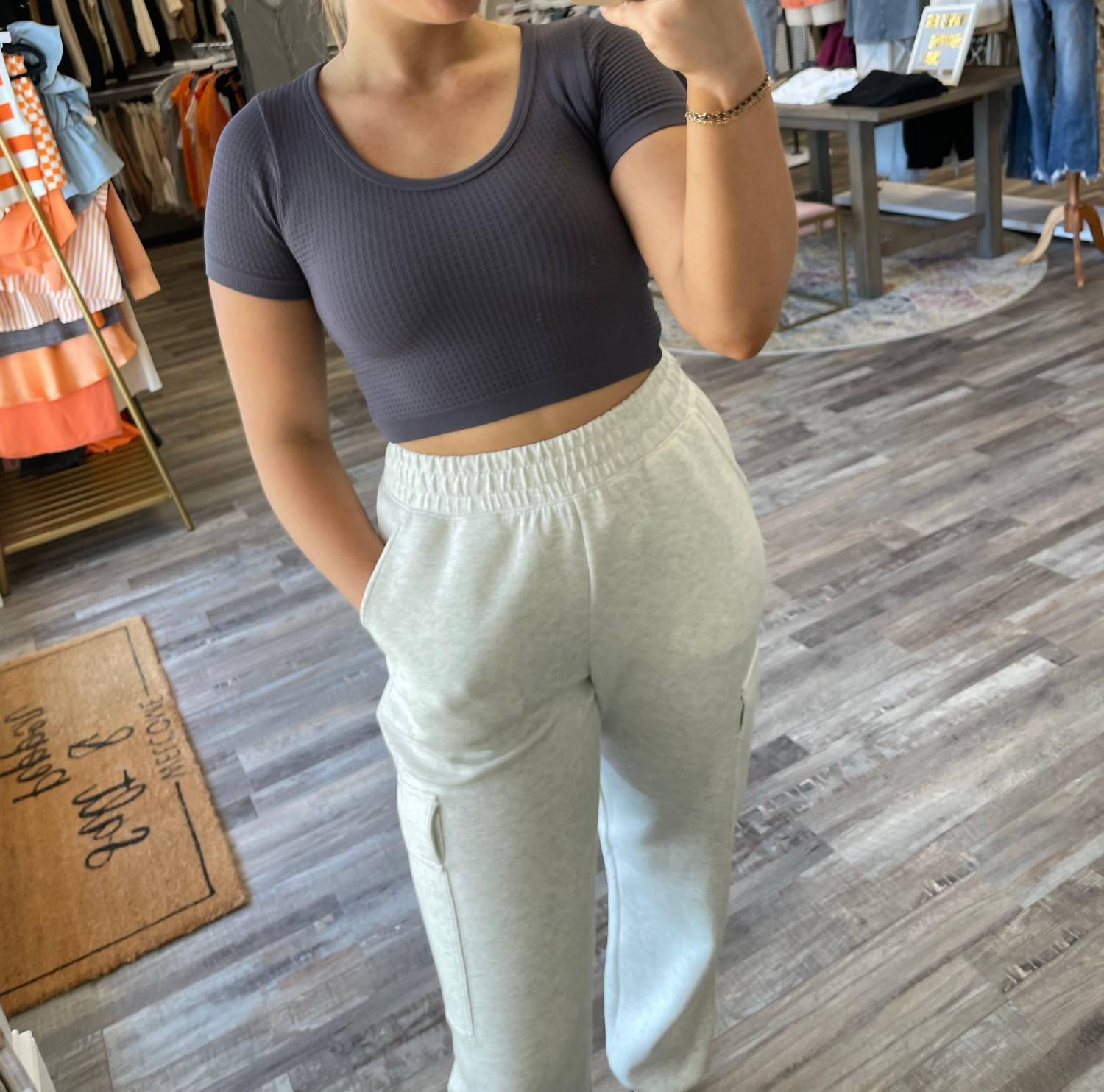 By Together - Seamless Scoop Neck Crop Top