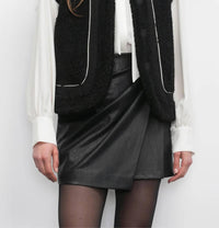 Greylin - Rory Shearling Vest Top