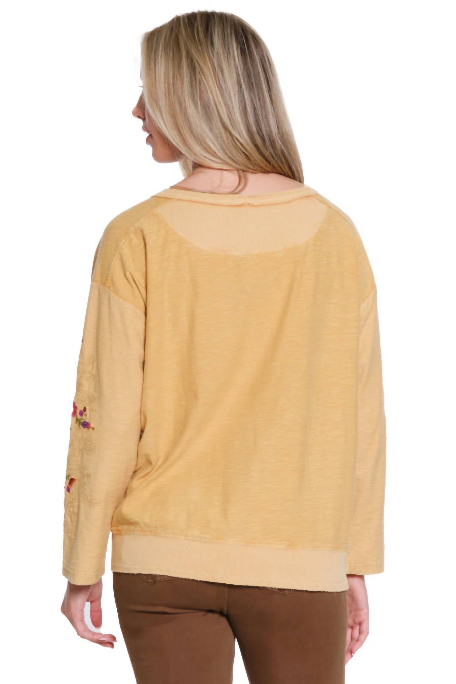 Multiples - Embroidered Garment Dyed Sweatshirt
