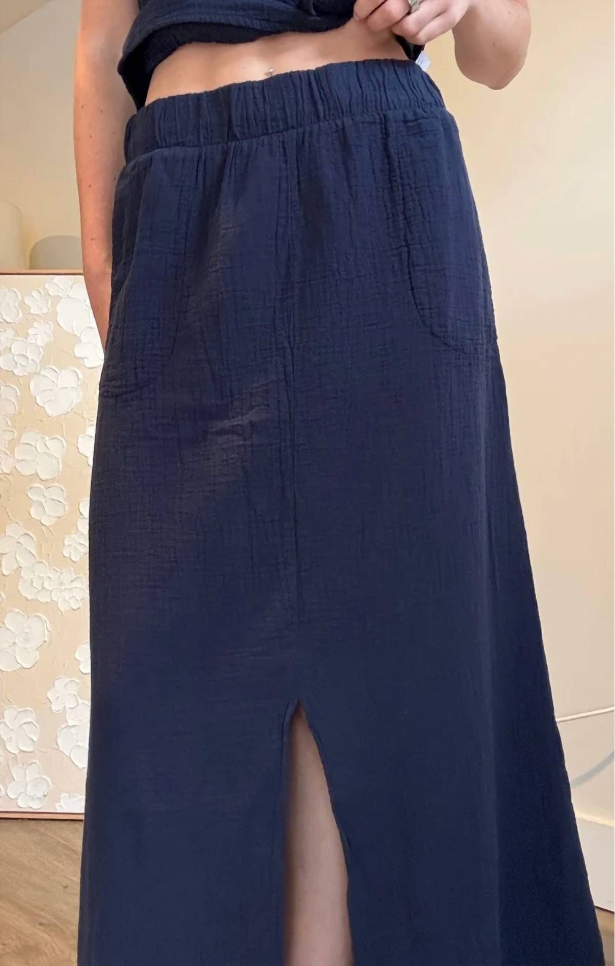 Bobi - Women's Split Front Maxi Skirt
