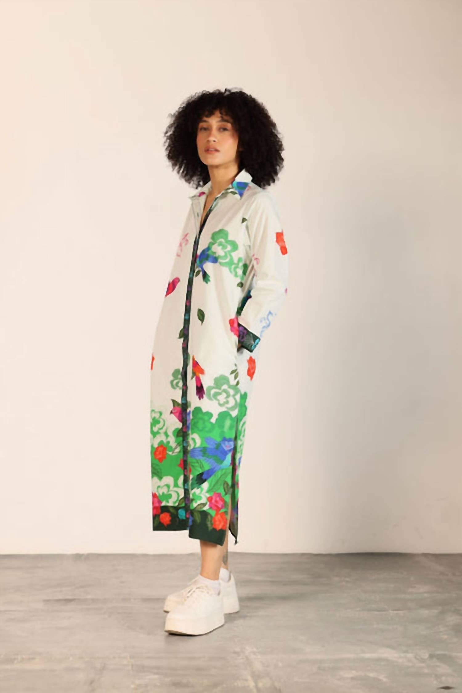 Maude Vivante - Eliza Poplin Button Down Midi Dress