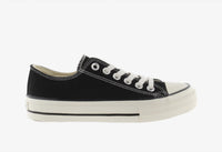 VICTORIA Women's Tribu Brillo Canvas Sneakers in negro - women's sneaker - detail view