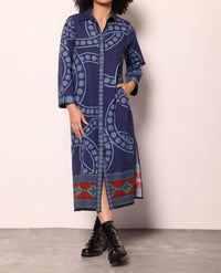maude vivante Eliza Midi Dress in vintage circles - women's dress