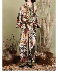 -Bl^Nk- - Evaline Printed Trousers