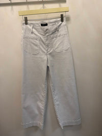 Apny - Crop Wide Leg Patch Pockets Pants
