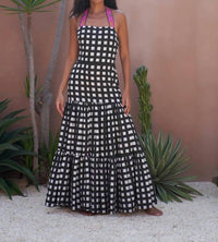 Mo Maya - Luna Leopard Strap Maxi Dress