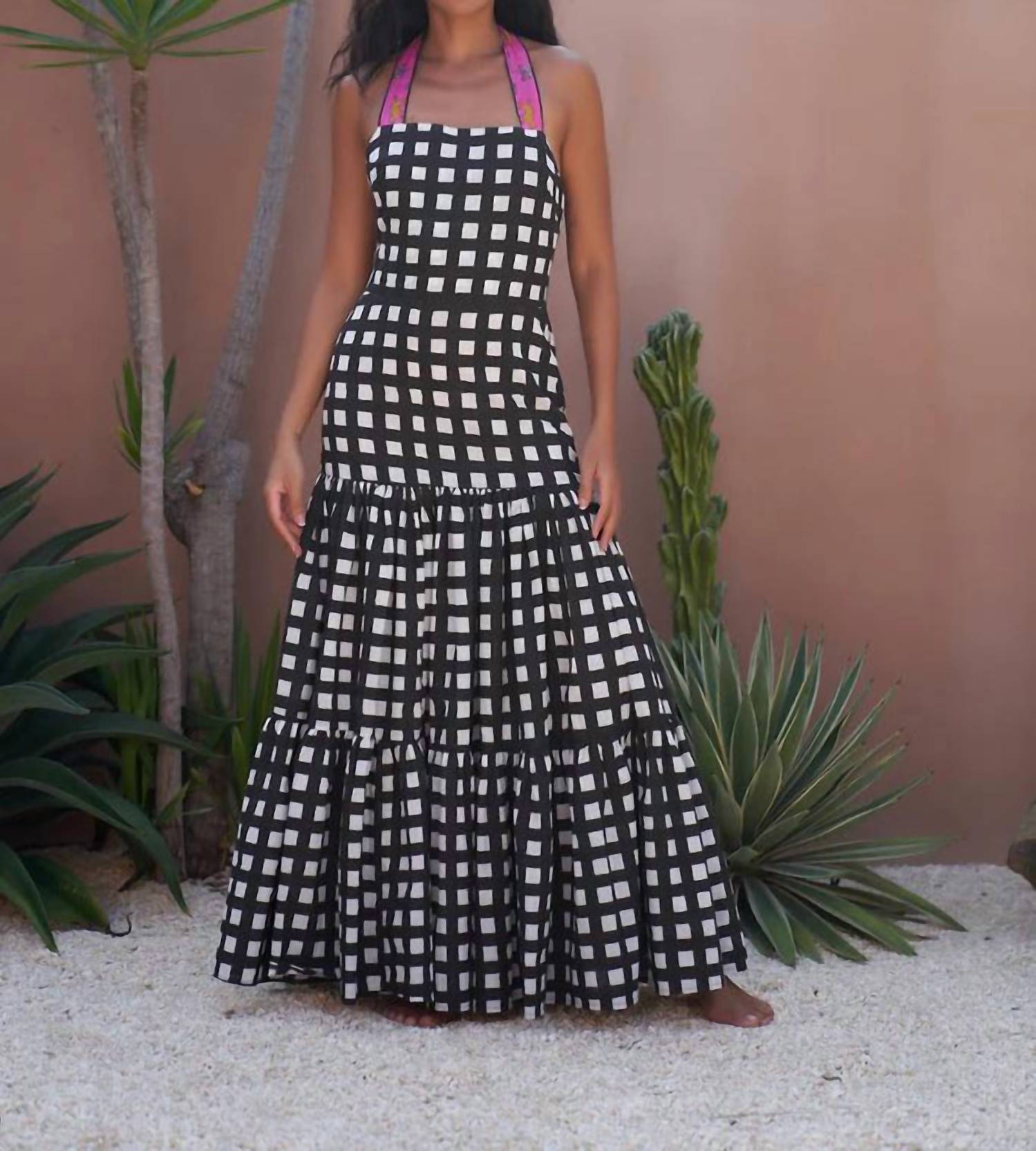 Mo Maya - Luna Leopard Strap Maxi Dress