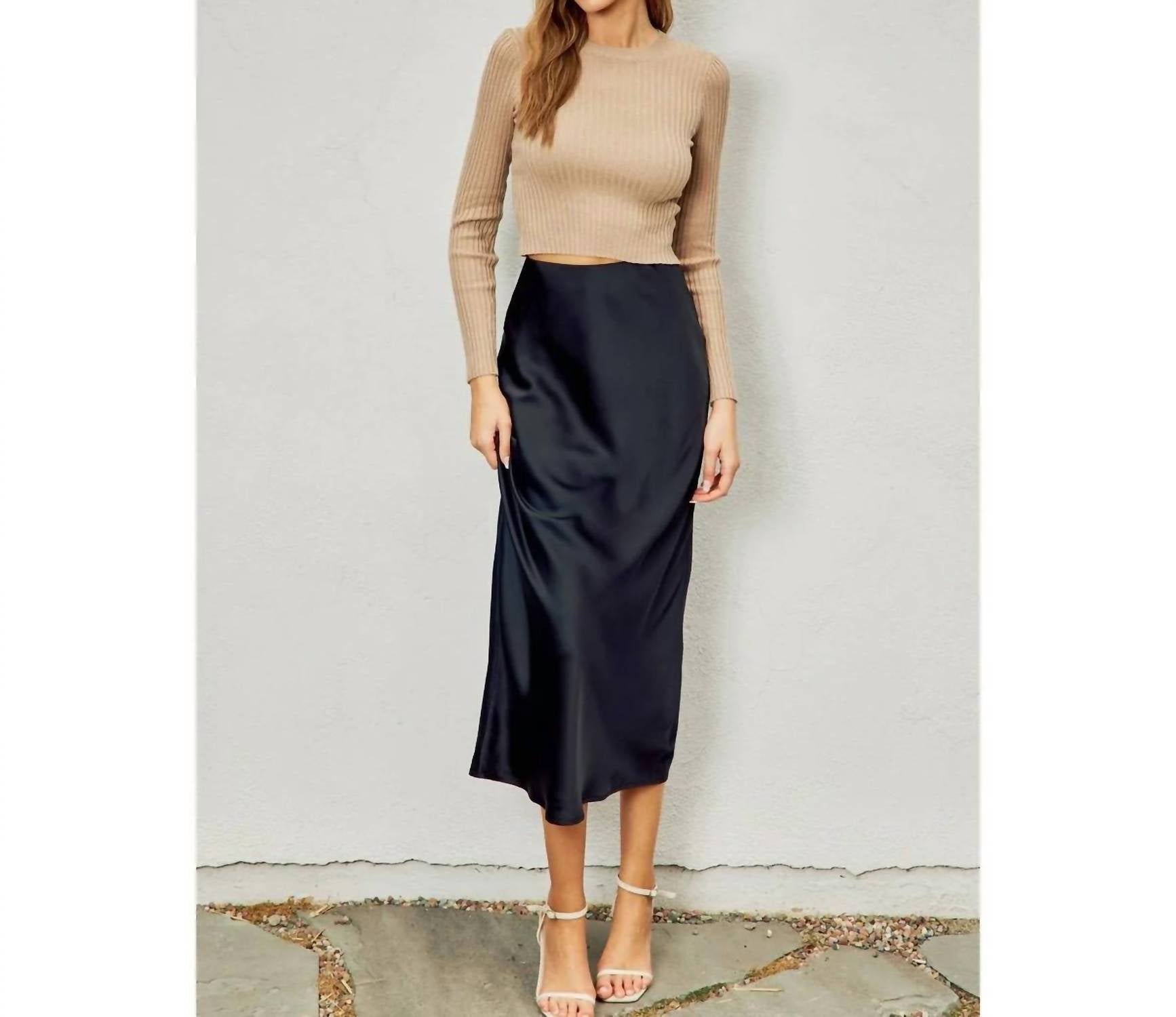 Dress Forum - Satin Pull Up Maxi Skirt