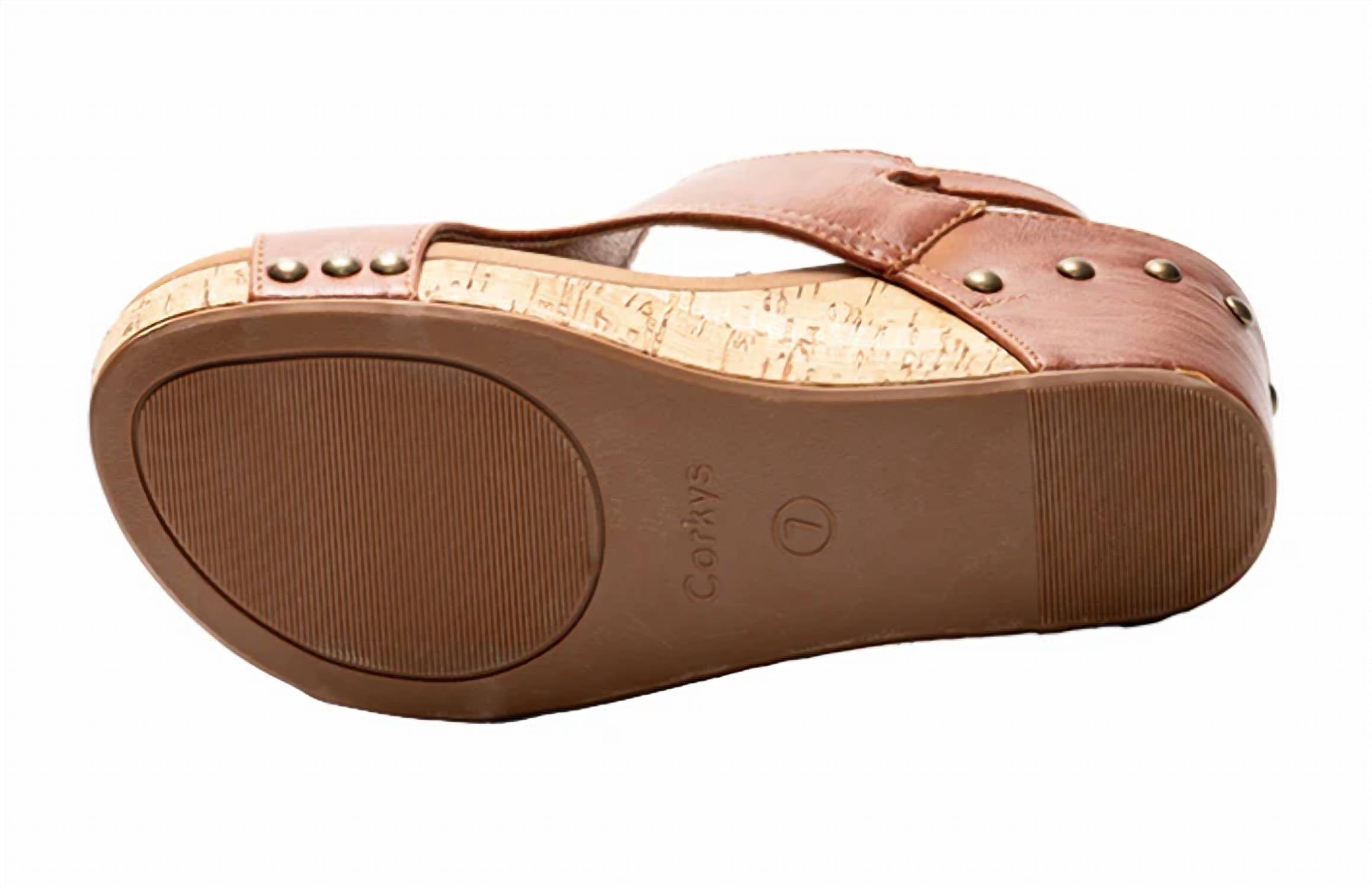 Corkys Footwear - Women's Whiskey Smooth Carley Wedge Sandals