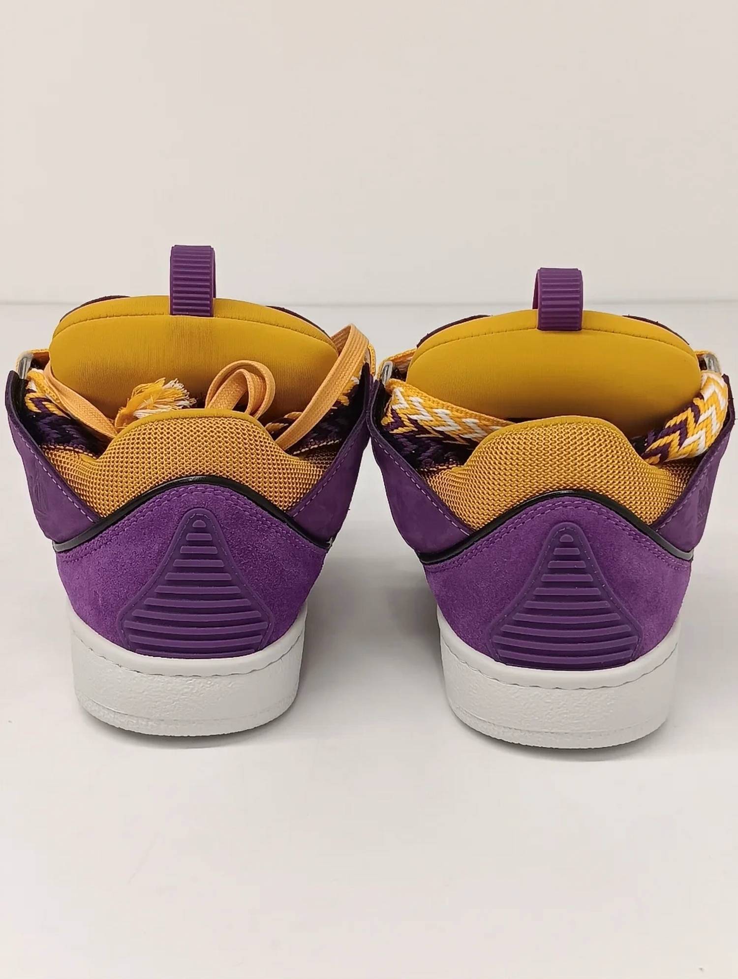 LANVIN Women's Curb Chunky Low Top Sneakers in purple yellow - women's sneaker - view 8