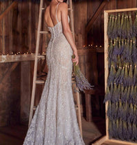 L'Amour by Calla Blanche Desiree Wedding Dress in ivory light nude - women's dress - detail view