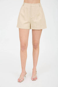 The Workshop - Kalene High-waist Front Pleat Shorts