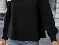 Lily Clothing - Color Blocked Off Shoulder Blouse