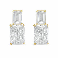 Diana M Jewels - Women's Emerald Lab-Grown Diamond Stud Earrings (4.00 Ct TCW) - Signature Plus