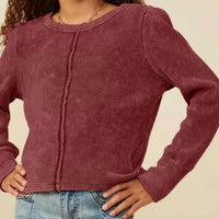 Hayden La - Washed Waffle Knit Top