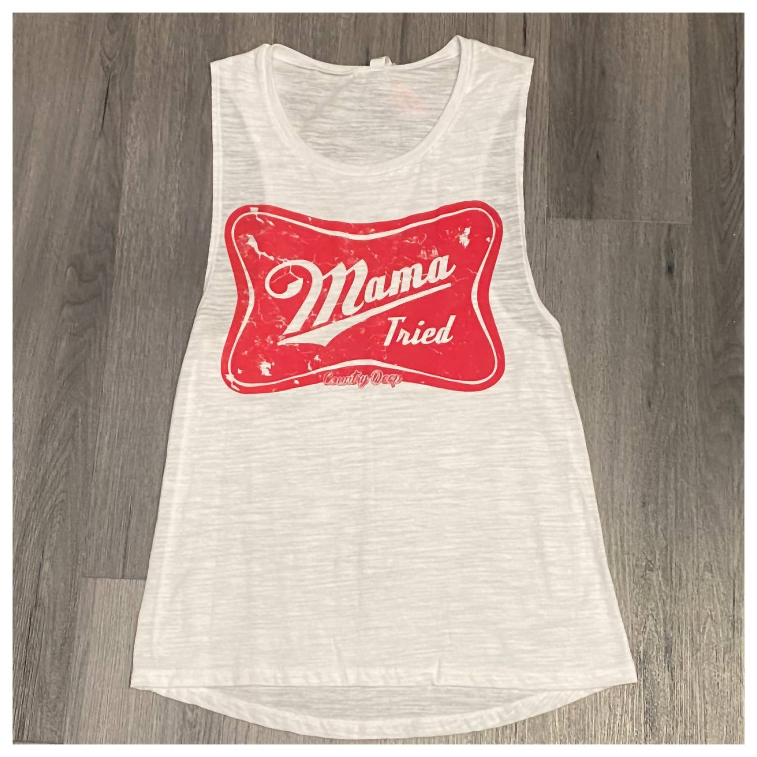 Country Deep - Women's Mama Tried graphic muscle tank