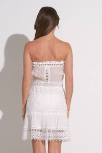 Elan - Kira Strapless Crochet Mini Dress