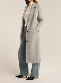 Z Supply Fountain Avenue Coat in heather grey - women's jacket - alternate view