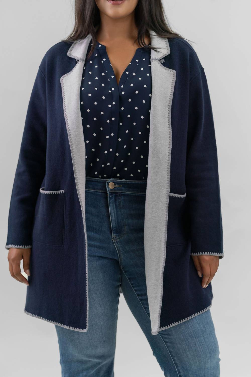 Nic + Zoe - Cool Nights Reversible Knit Jacket - Plus