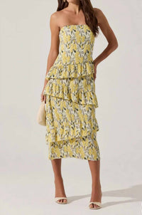 Astr - Lemon Floral Dress