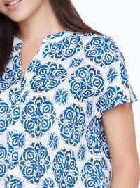 Renuar - Sleeve mandarin top