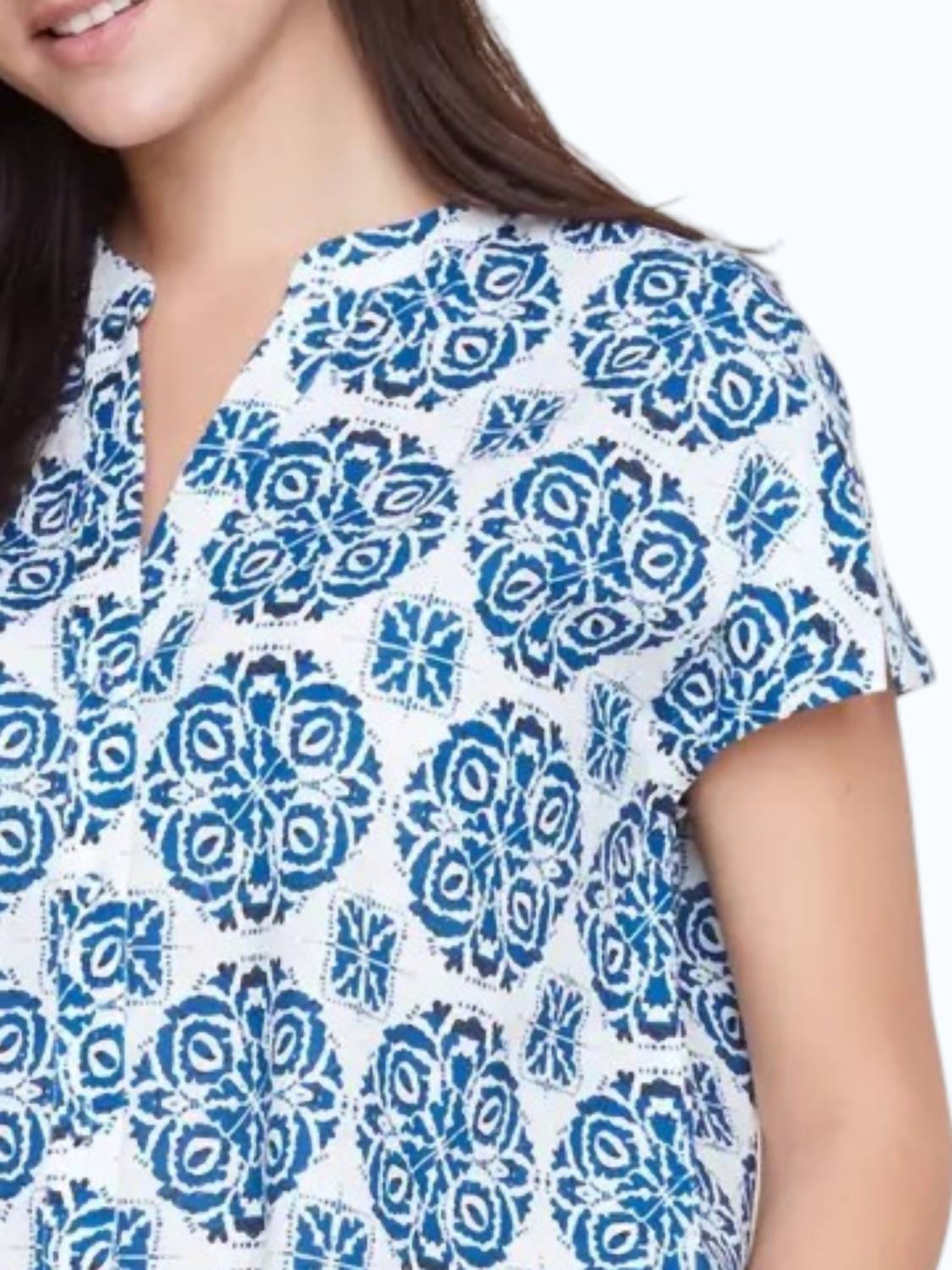 Renuar - Sleeve mandarin top