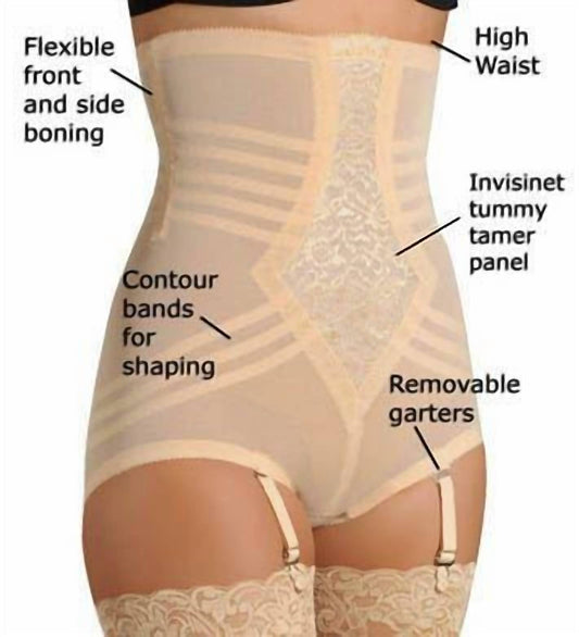 Rago - High Waist Panty Girdle With Detachable Garters