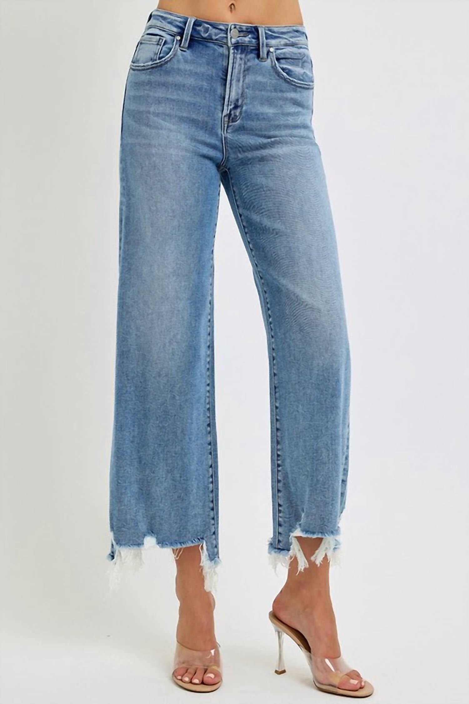 Risen - Daphne High Rise Crop Wide Jeans